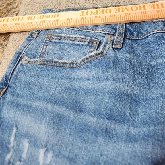 Women's High Rise Medium Wash Denim 90s Straight Jeans 16 - Picture 10 of 14